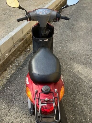 実働ジョグ SA36J レッド 走行12370KM おばあちゃんのバイク シート