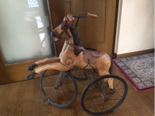 匿名発送】木工品 置物 アンティーク 北海農耕馬 北海道の馬 馬 置物