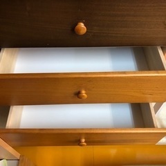 【リサイクルサービス八光】幅59.3㎝　ブラウン　6段木製ハイチェスト