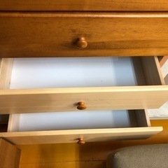 【リサイクルサービス八光】幅59.3㎝　ブラウン　6段木製ハイチェスト