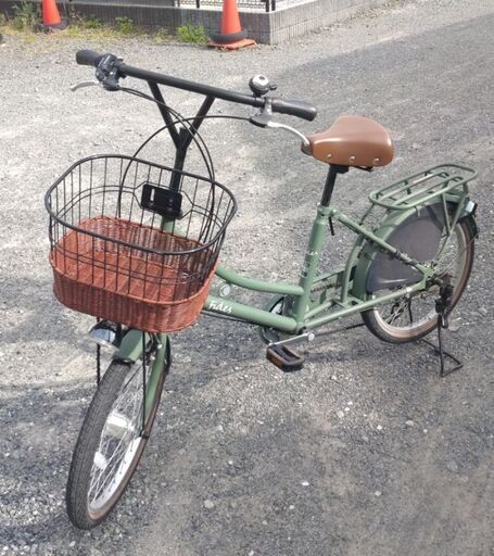 【美品/保証書付】自転車 20インチ ママチャリ 6段変速