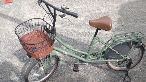 【美品/保証書付】自転車 20インチ ママチャリ 6段変速