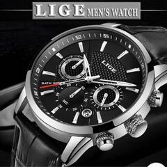 ◆新品未使用◆　　LIGE　高級ブランド　メンズ腕時計　クロノグ...