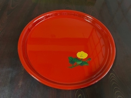 琉球漆器 お盆30CM 箱付き 中古品未使用