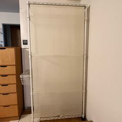 エレクター(白)4段*オプション付 45x90x190㎝