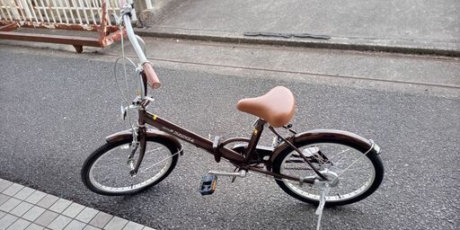 ★ジモティ割あり★  折り畳み自転車 20インチ 茶 クリーニング済み SJ2015