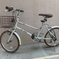 コーナン　20インチ　ミニベロ外装6段　自転車　ホワイト　白　