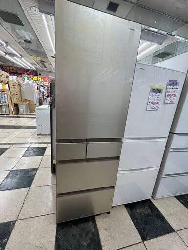 【引取限定】Panasonic NR-E457Px-N 冷蔵庫 450L 2021年 中古品【小倉南区葛原東】