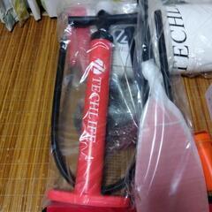 未使用SUP+エアーポンプ+アンカー2種（パラシュート、鉛）