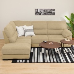 ベージュ布張りカウチソファを入荷致しました！！！