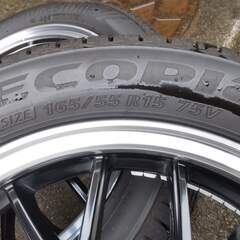 【4月30日限定値下げ！】１５インチアルミホイール付き夏タイヤ４本セット