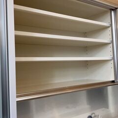 5/18 値下げ!!PAMOUNA/パモウナ  2面レンジボード 食器棚 ハイカウンターハイグロス オートレール No.3836 ※現金、クレジット、スマホ決済対応※