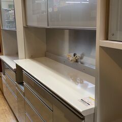 5/18 値下げ!!PAMOUNA/パモウナ  2面レンジボード 食器棚 ハイカウンターハイグロス オートレール No.3836 ※現金、クレジット、スマホ決済対応※