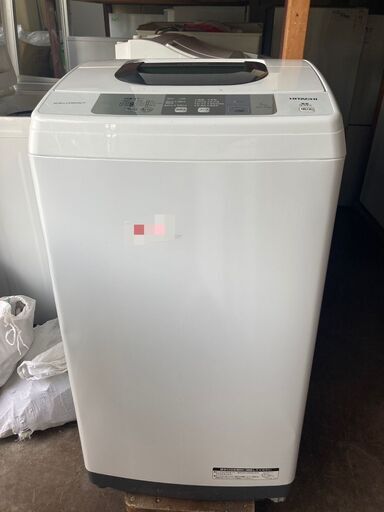 ☆中古￥9,800！【会員価格￥8,800】HITACHI　5.0kg洗濯機　家電　2018年製　NW-50B型　幅54cmｘ奥行51cmｘ高さ97cm　【BD102】