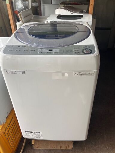 ☆中古￥15,800！【会員価格￥14,800】SHARP　8.0kg洗濯機　家電　2018年製　ES-GV8B-S型　【BD103】