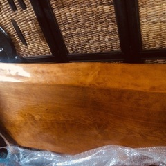 オーク ナラ材 150cm 幅85cm  無垢　一枚板　テーブル　座卓　