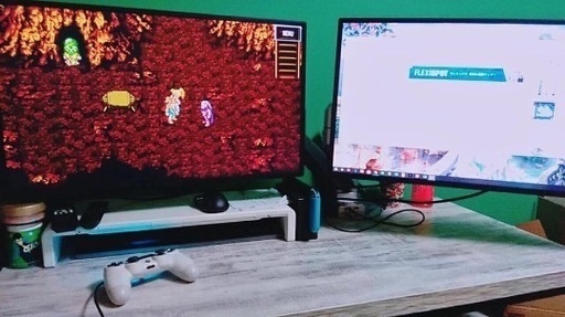 ゲーミングモニター2台＋モニターアームなど