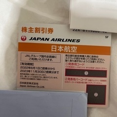【ネット決済・配送可】日本航空　JAL 株主割引券　株主優待券　1枚