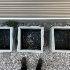 プランター3つ(コバ積みタイプ FRP製)