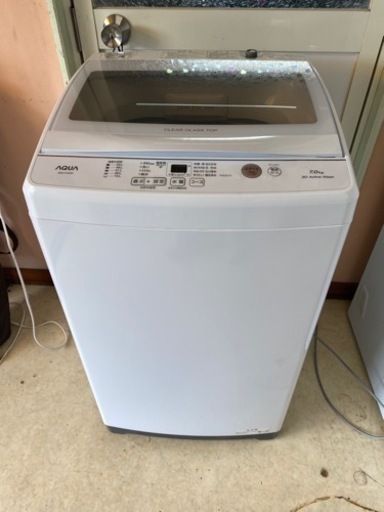 決まりました。高年式　AQUA/アクア■全自動洗濯機 7.0kg 簡易乾燥(送風機能) 2022年製 AQW-S7M（W