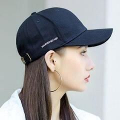 黒　帽子　韓国デザイン　日焼け対策　男女兼用 キャップ 　K1