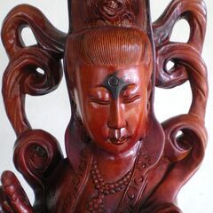 ★　仏像　彫刻　中国　仏教　神社仏閣　骨董　高さ91㎝　床の間　玄関　オブジェ　置物