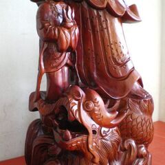 ★　仏像　彫刻　中国　仏教　神社仏閣　骨董　高さ91㎝　床の間　玄関　オブジェ　置物