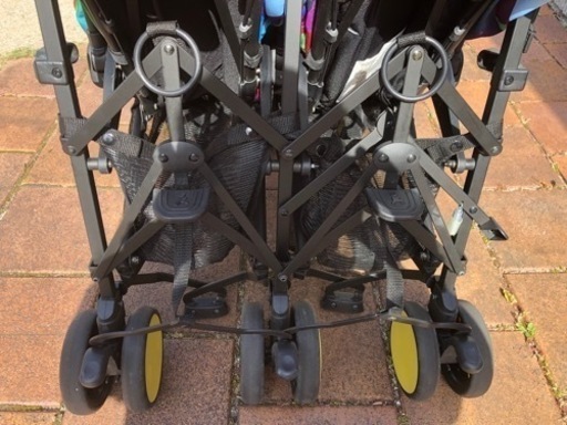 美品　Cosatto カラフル 2人乗りベビーカー　縦型ベビーカー COSATTO 二人乗り 双子 ベビーカー バギー A型 双子用 ストローラー