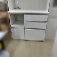 J2381 美品！福岡家具 大川家具 松田家具 食器棚 レンジボード 1000 スパンレンジ   IDC大塚家具 取扱  クリーニング済み