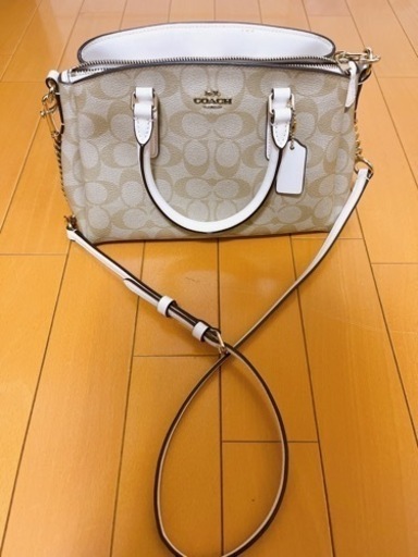 【かなり美品】coach バッグ 白 ショルダー ハンドバッグ 2way