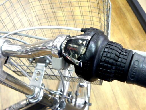 自転車 27インチ シルバー 鍵付き 6段変速 ママチャリ かご付き カゴ 自転車 27インチ シルバー 鍵付き 6段変速 ママチャリ かご付き カゴ