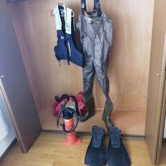 バス釣り　フローター2艘　ウェーダー等セット