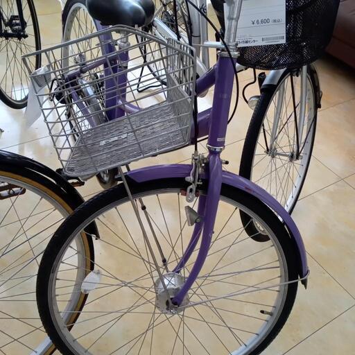 ★ジモティ割あり★  自転車 ２6インチ パープル クリーニング済み OJ541
