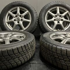【GOODYEAR ICENAVI6 195/65R15】スタッドレス【MiLLOUS 15インチ 6J5HPCD114.3+43】18年製 バリ溝 セレナ等　(MTC312)クレジットカード QRコード決済可能 GOODYEAR ICENAVI6 195/65R15】スタッドレス【MiLLOUS 15インチ