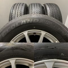 【YK GEOLANDAR SUV 215/70R16】夏タイヤ【AQUA 16インチ 7J5HPCD114.3+38】バリ溝 デリカD:5 アウトランダー等　(VTF760) クレジットカード QRコード決済可能