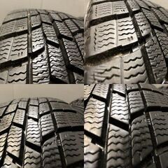 【GOODYEAR ICENAVI6 155/65R14】スタッドレス【RIVAZZA 14インチ 4.5J4HPCD100+45】18年製 バリ溝 ブラポリ N-BOX等　(MTD354)クレジットカード QRコード決済可能