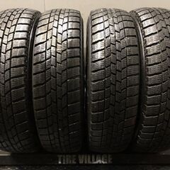 【GOODYEAR ICENAVI6 155/65R14】スタッドレス【RIVAZZA 14インチ 4.5J4HPCD100+45】18年製 バリ溝 ブラポリ N-BOX等　(MTD354)クレジットカード QRコード決済可能