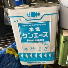 日本ペイント　ニッペ 水性ケンエース　ツヤ消　白　16K