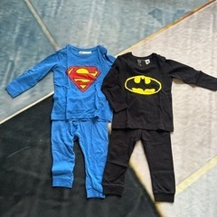 バットマンとスーパーマンの子供服　未使用　サイズ80