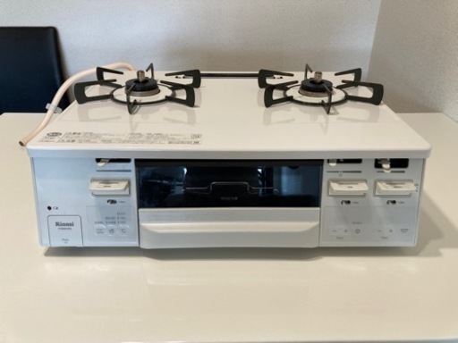 引き取り決定】Rinnai ホワロC グリル付ガステーブル ET66WH4RG-WL