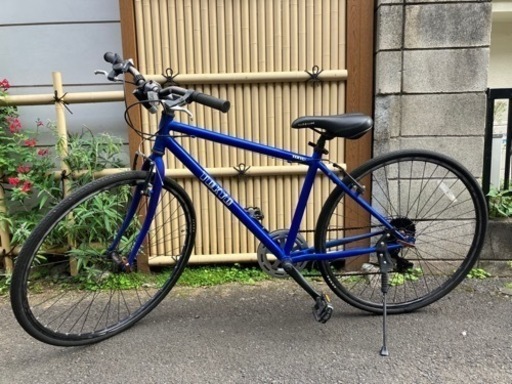 自転車 クロスバイク ブルー