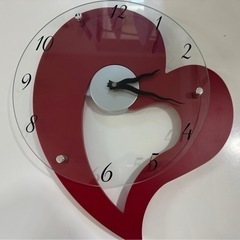 壁掛け時計　ハート型　オシャレ　ニトリ