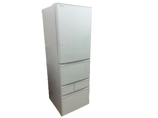 JY 極美品 TOSHIBA 411L 5ドア冷凍冷蔵庫 VEGETA（ベジータ）2022年製 保証残あり 左開き GR-U41GXHL
