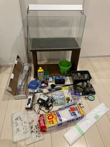 ★4月中なら5000円引き★ADA60cm水槽＋水槽台＋LED照明＋その他おまけ多数
