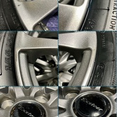 商談中」㉜155/65R14 新品タイヤ4本と中古ホイールとナット付き-【物流 