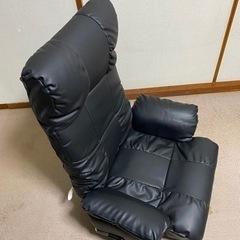 座椅子型 リクライニング式ハイバックチェアー（黒）