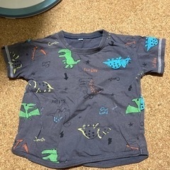 ⑦恐竜柄 Tシャツ 90