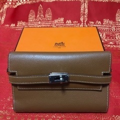 【HERMES】 ●財布●ケリーウォレット ミディアム●ブラウン