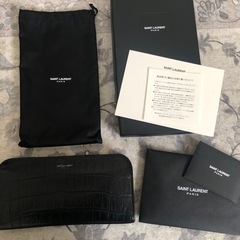 希少 SAINT LAURENT サンローラン クロコ型押...