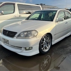 JZX110 マークII 純正後期フロントバンパーとサイドステッ...